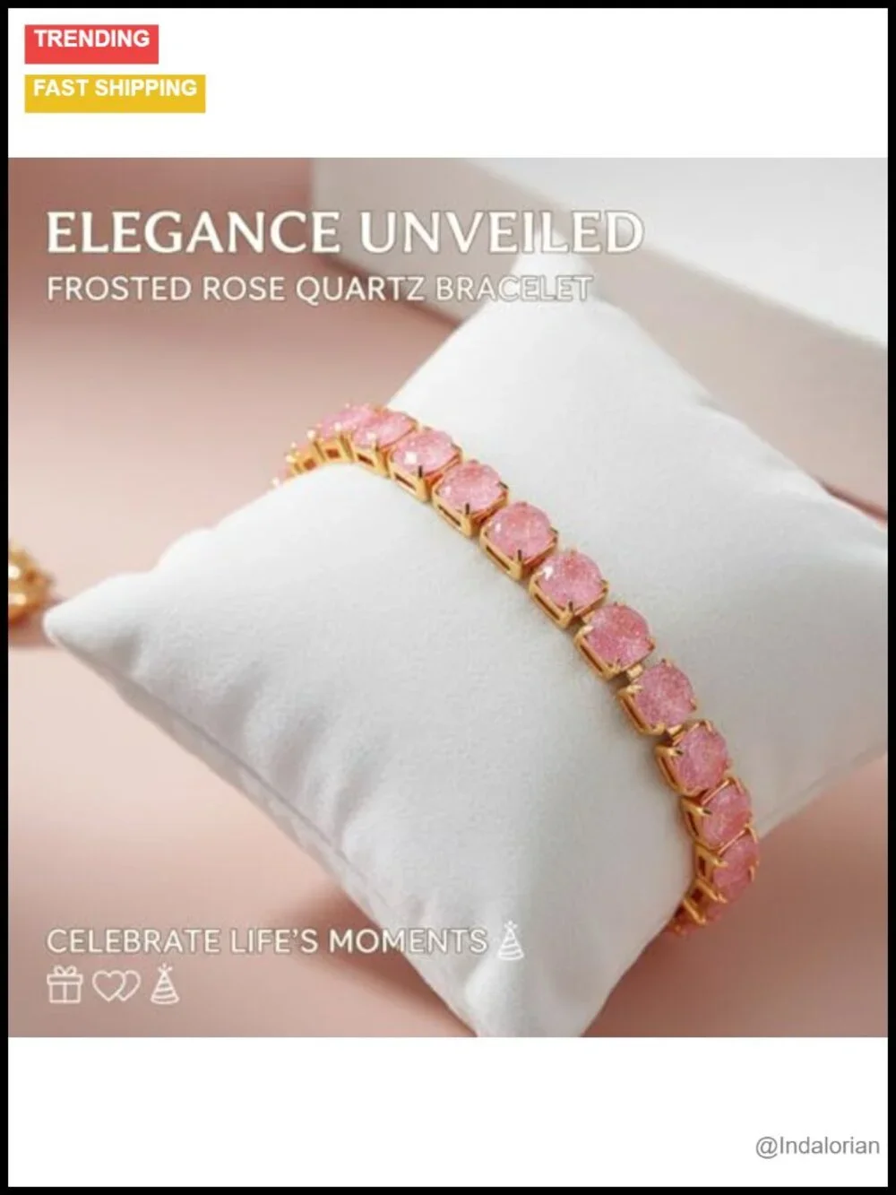 Gold Plated Crystal Tennis Bracelet Women Healing Stones Birthstone Gift